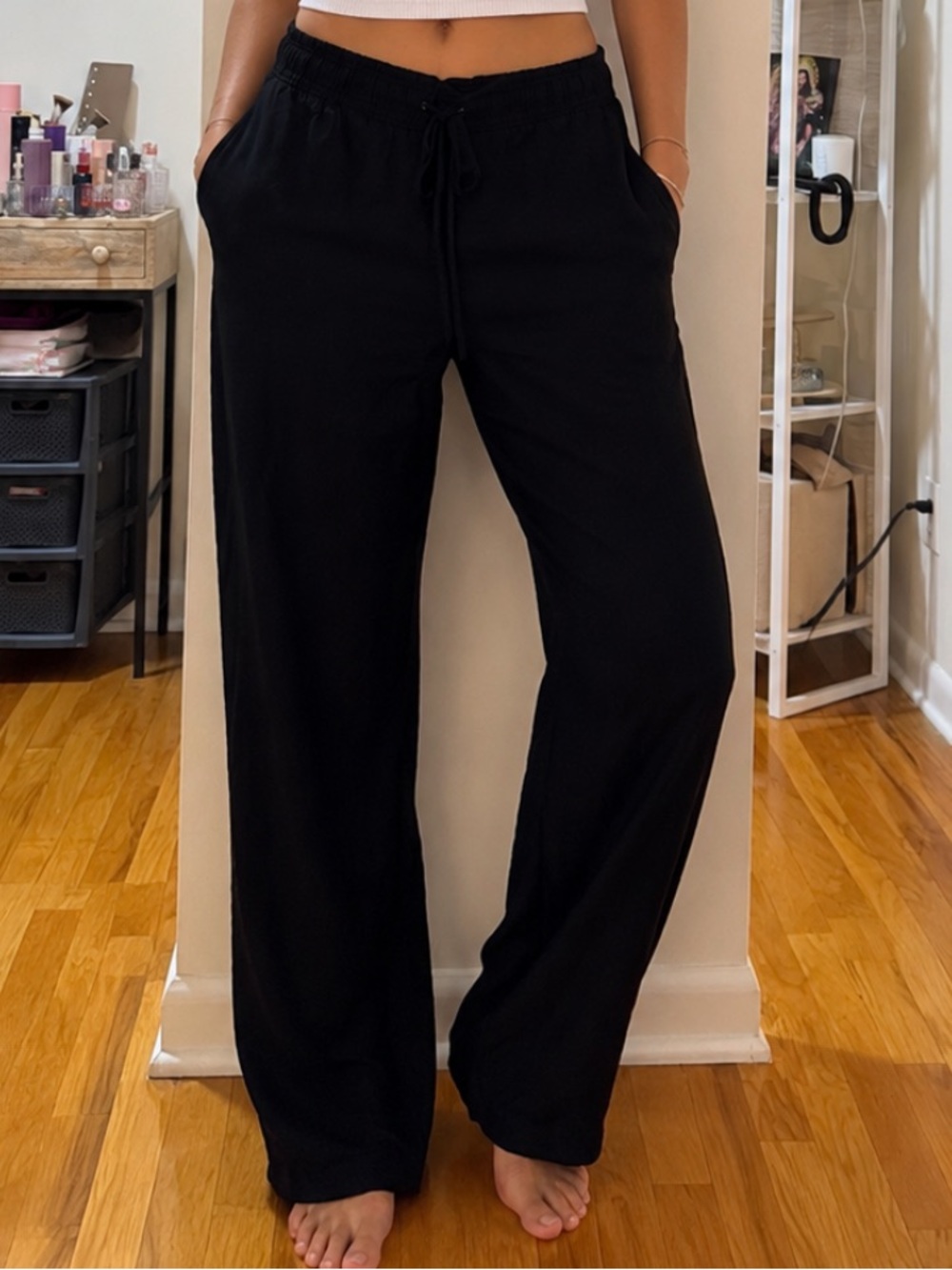 Amazon Black Women's Wide-Leg Lounge Pants
